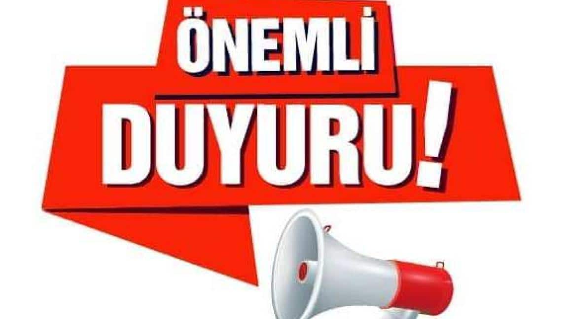 Pazartesi günü okulumuz saat 10:00 da başlayıp 15:00 de sona erecektir. İstanbul Valiligi'nin yazısı ektedir.